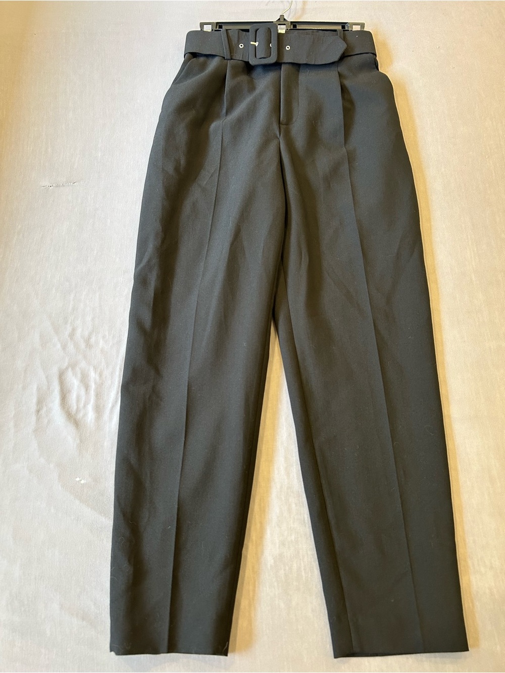 Zara high waisted straight leg pleated trousers size XS